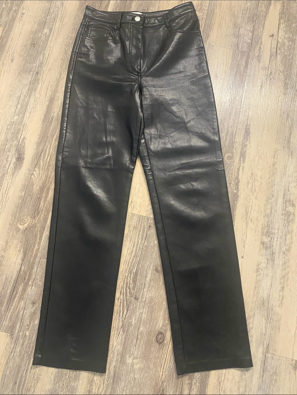 Wilfred The Melina Faux Leather High Rise Pants Black Size 4